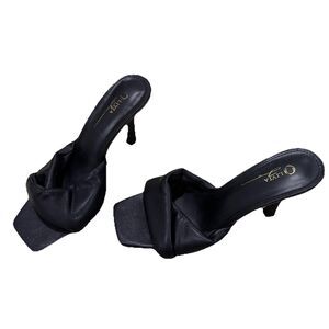 Olivia Jaymes Black Slip On Heel Womens Stiletto Shoe Size 8 Sandal